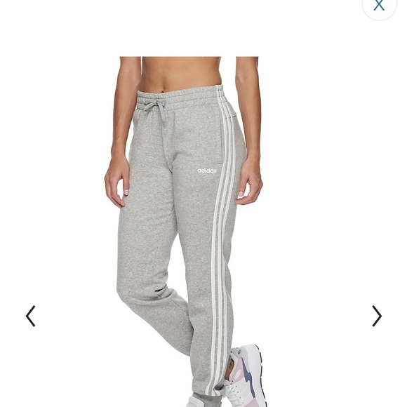 women's adidas fleece striped jogger pants